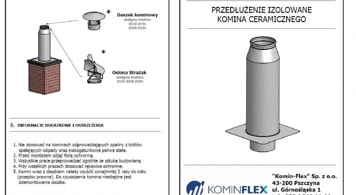 instrukcja montazu przedluzenia komina ceramicznego pdf
